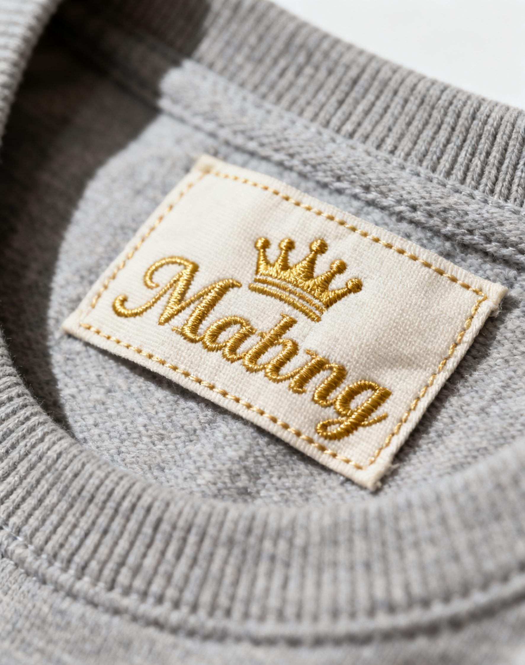 High-quality embroidered fabric labels on clothing
